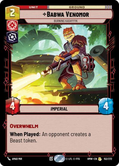 Babwa Venomor, Burning Kashyyyk 