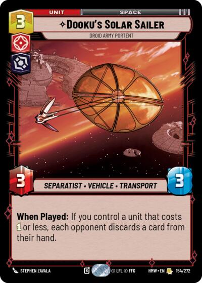 Dooku's Solar Sailer, Droid Army Portent 