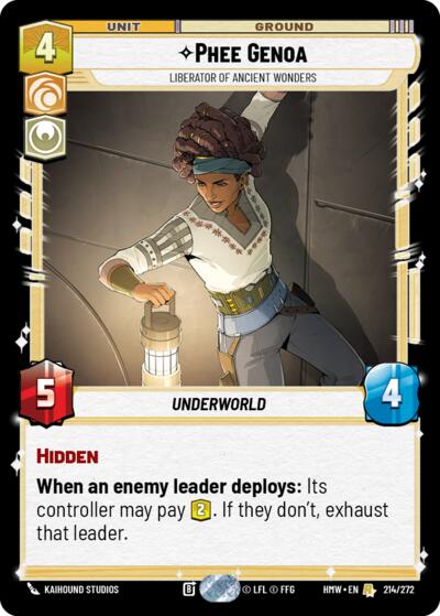 Phee Genoa, Liberator of Ancient Wonders 