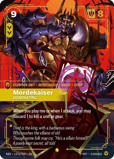Mordekaiser, Dominating 137a/167