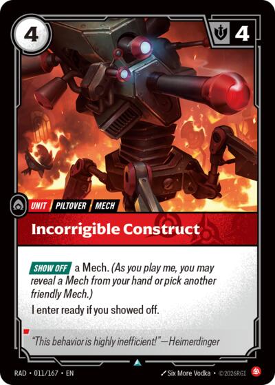 Incorrigible Construct 011/167 — Radiance